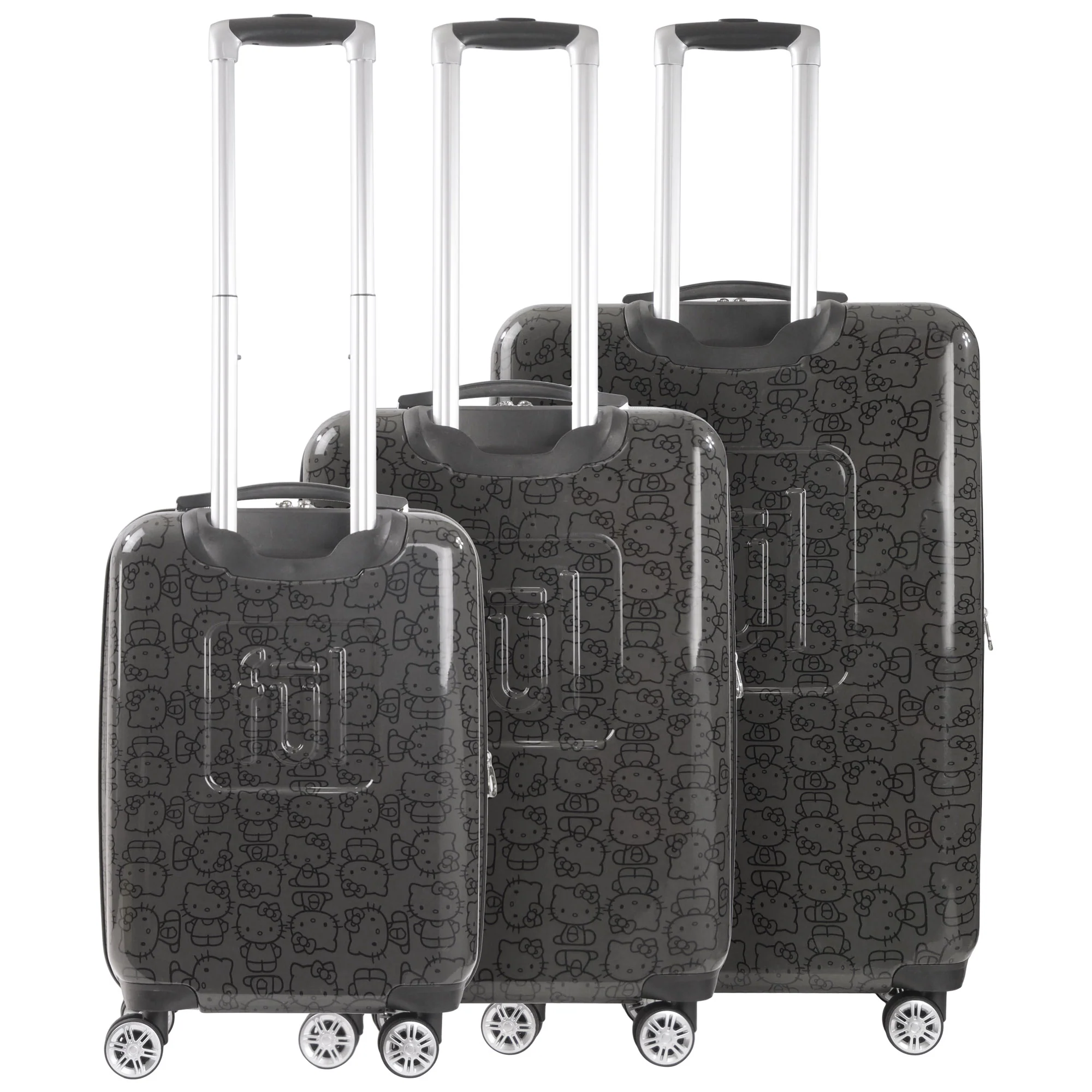 Hello Kitty x FUL Pose 3-Pc Hardshell Luggage (Black) - Image 5
